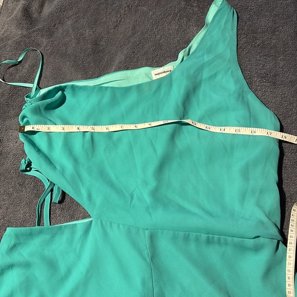 Silk teal romper - Picture 4 of 6